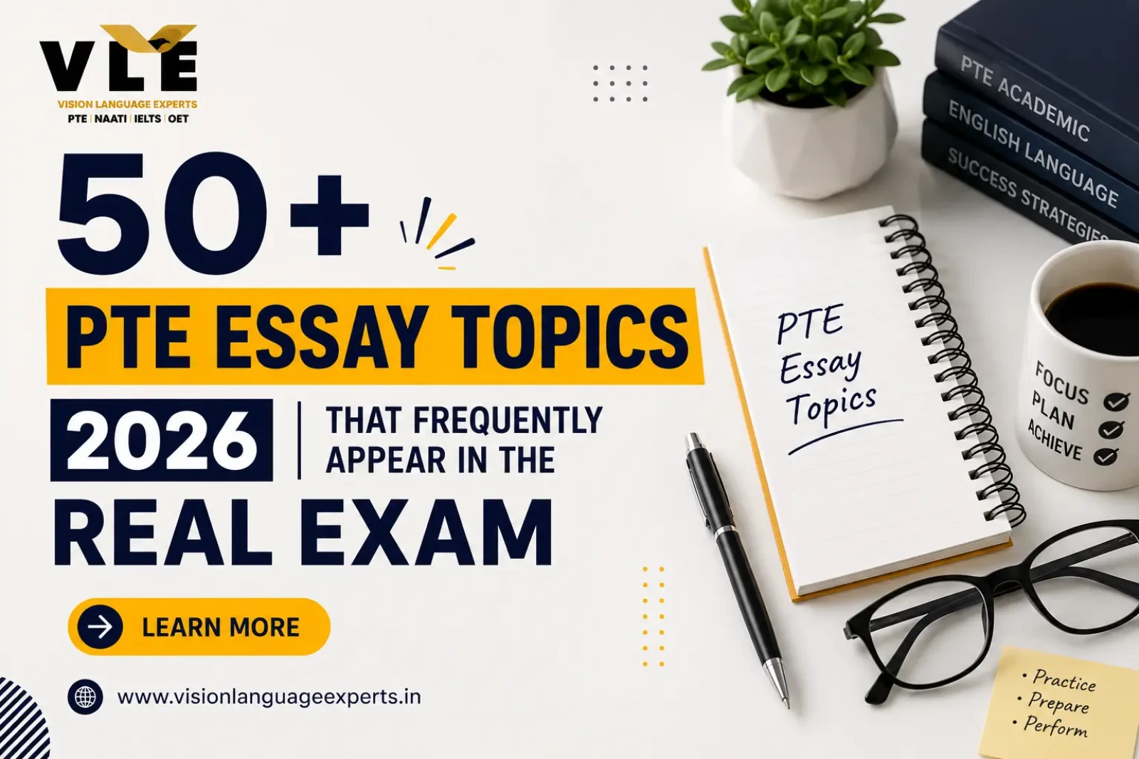 50+ PTE Essay Topics 2026 That Frequently Appear in the Real Exam