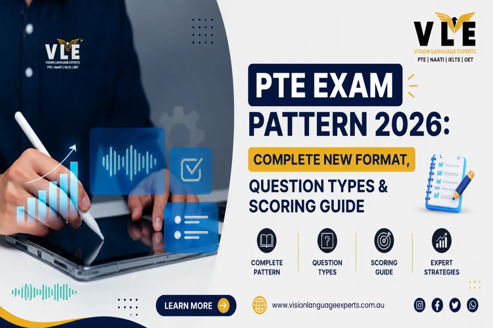 PTE Exam Pattern 2026: Complete New Format, Question Types & Scoring Guide