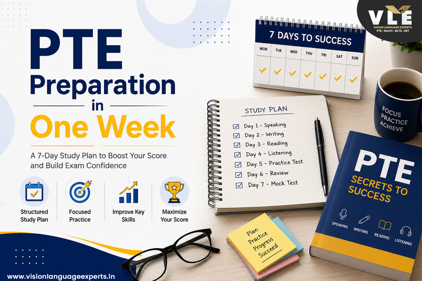 PTE Preparation in One Week: A Smart Study Plan for Success